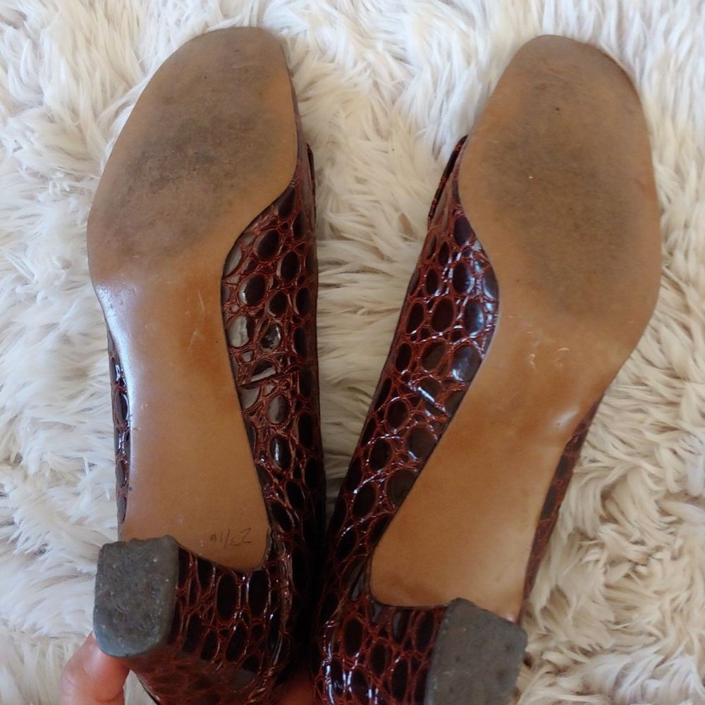 ♥️SOLD♥️Vintage Airstep 1950s 1960s Crocodile Pumps - Picture 6 of 6